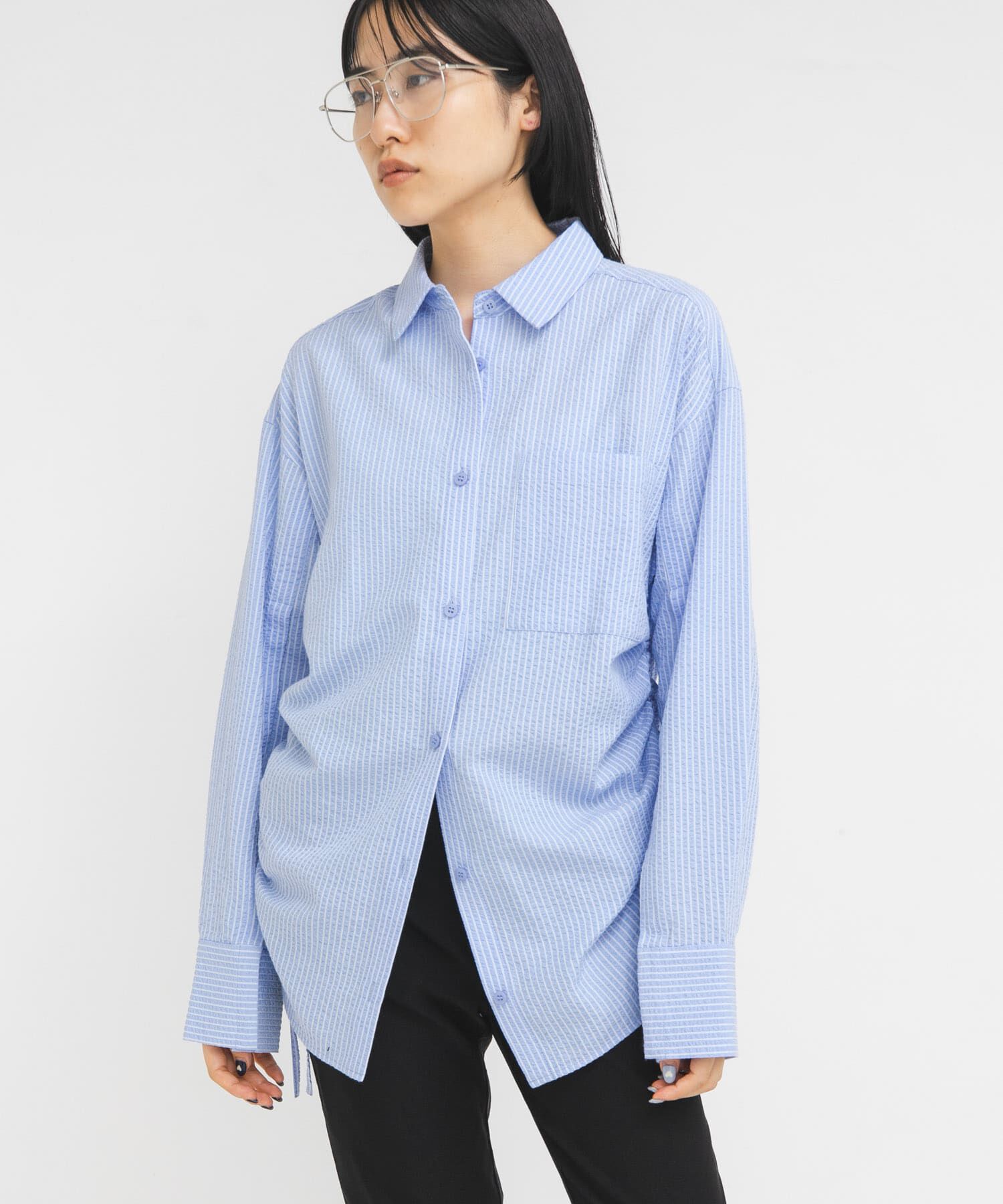  「サイドドロストサッカーシャツ」|シャツ・ブラウス|