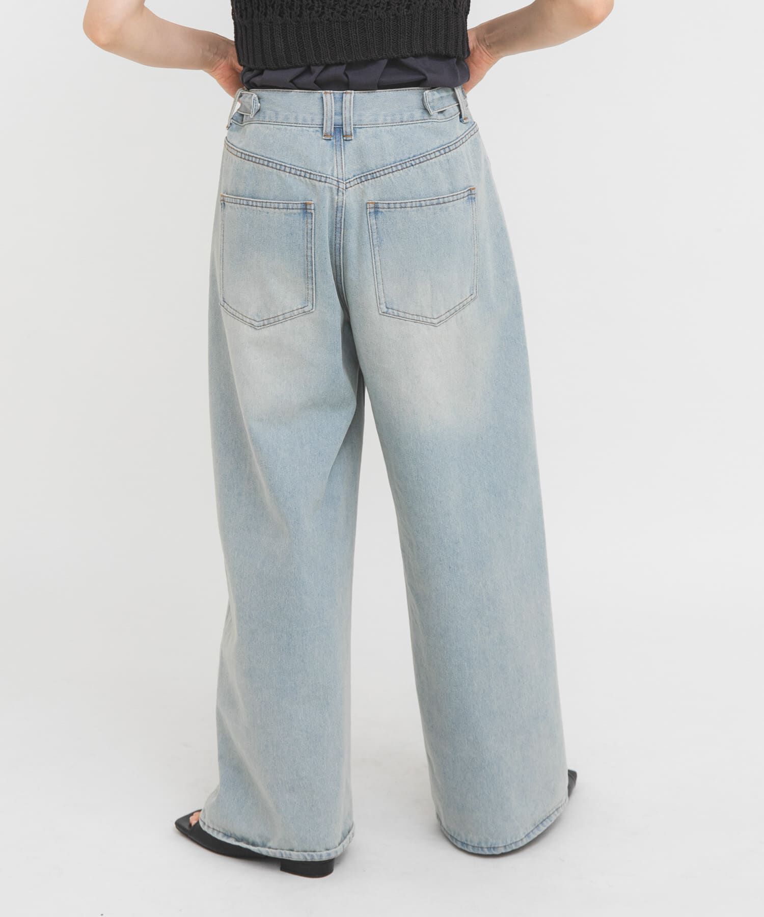  「WIDEレッグアジャストデニム」|デニム|