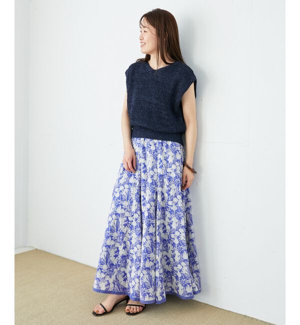  「《手洗い可能》スパンコールメッシュ2WAYニットベスト」|ベスト・ジレ|