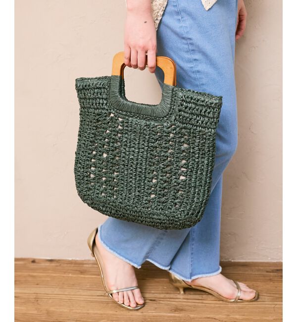  「ウッドハンドルトートバッグ」|トートバッグ|