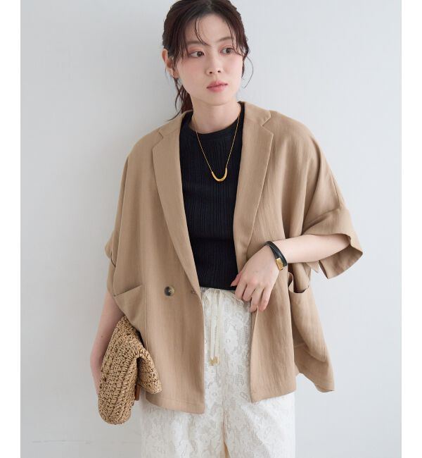  「タンブラーハーフスリーブテーラードジャケット」|その他|