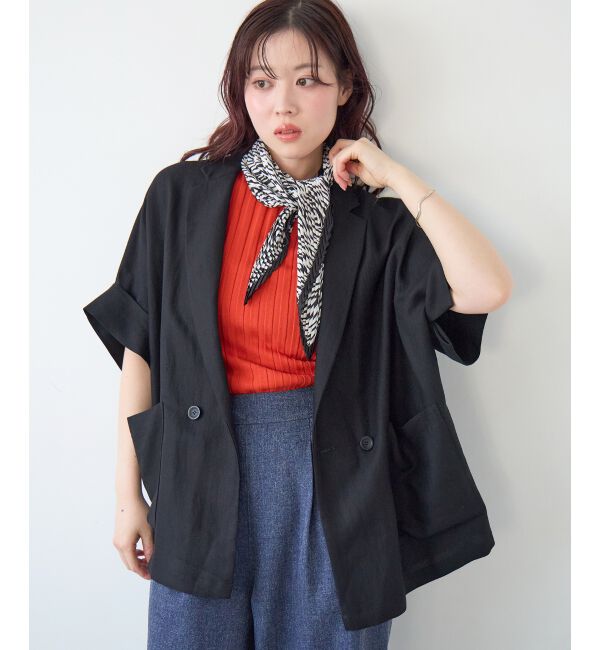  「タンブラーハーフスリーブテーラードジャケット」|その他|