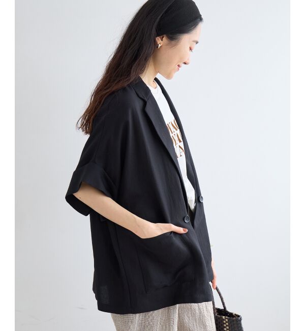  「タンブラーハーフスリーブテーラードジャケット」|その他|