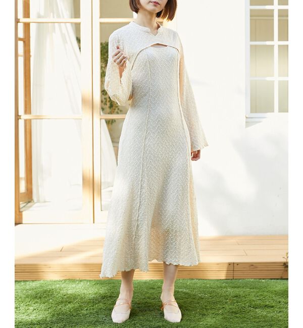 MAJESTICLEGON「ストレッチレースオープンワンピ」|ワンピース|
