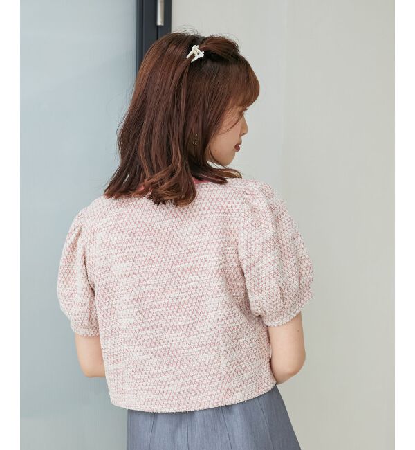 MAJESTICLEGON「カットツイードカーディガン」|カーディガン|