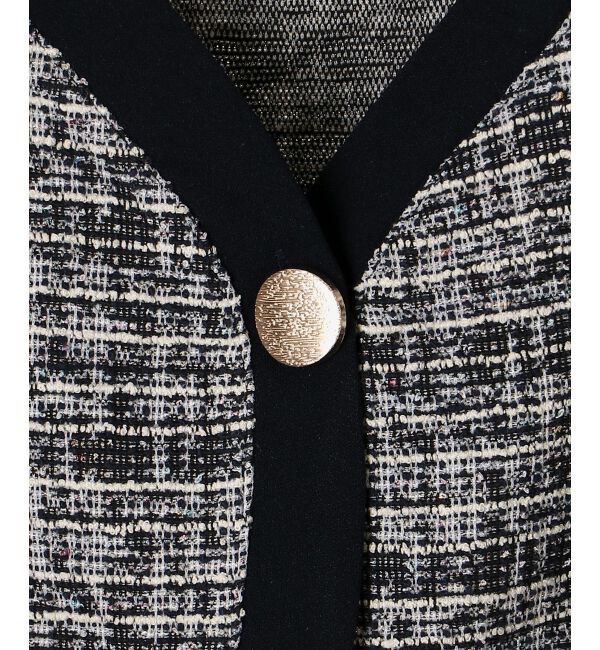 MAJESTICLEGON「カットツイードカーディガン」|カーディガン|