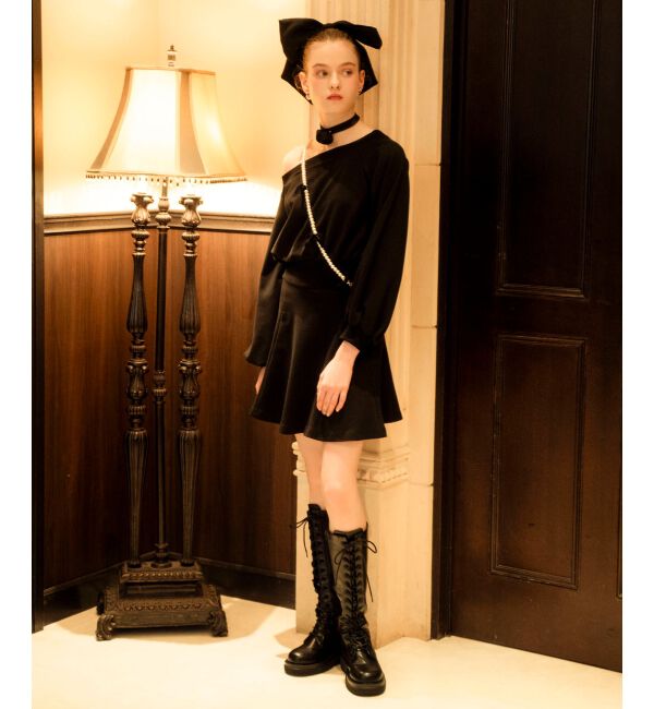 MAJESTICLEGON「レースアップロングブーツ」|ロングブーツ|