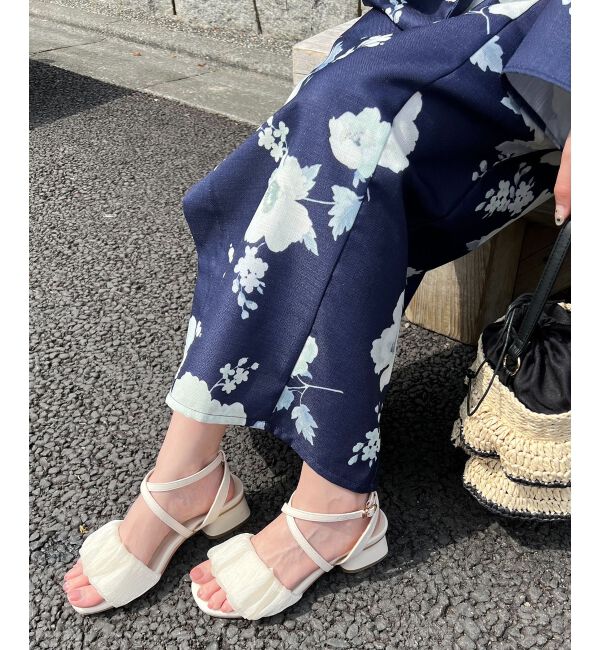  「シアーギャザーサンダル」|サンダル|