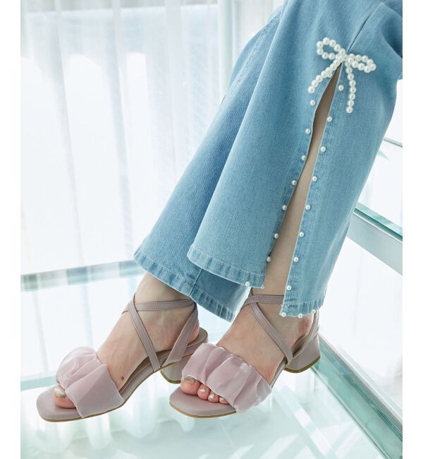  「シアーギャザーサンダル」|サンダル|