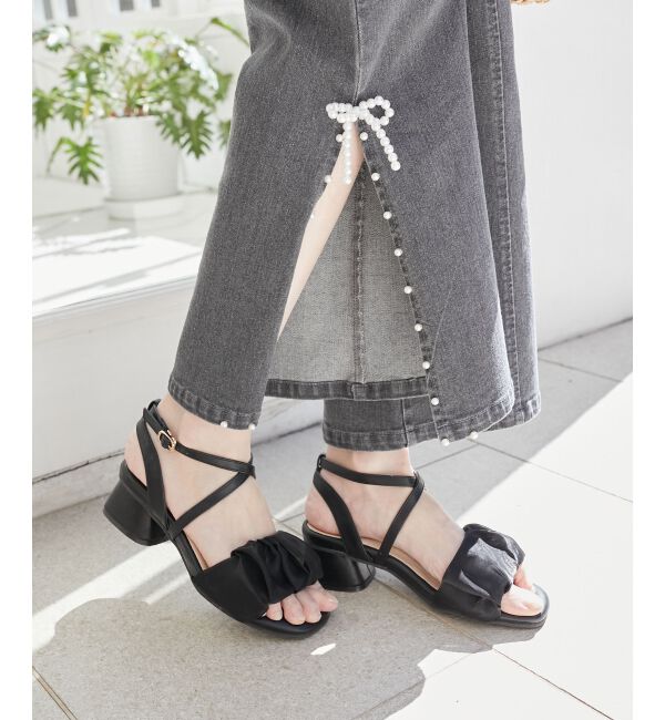  「シアーギャザーサンダル」|サンダル|