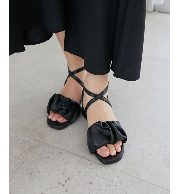  「シアーギャザーサンダル」|サンダル|