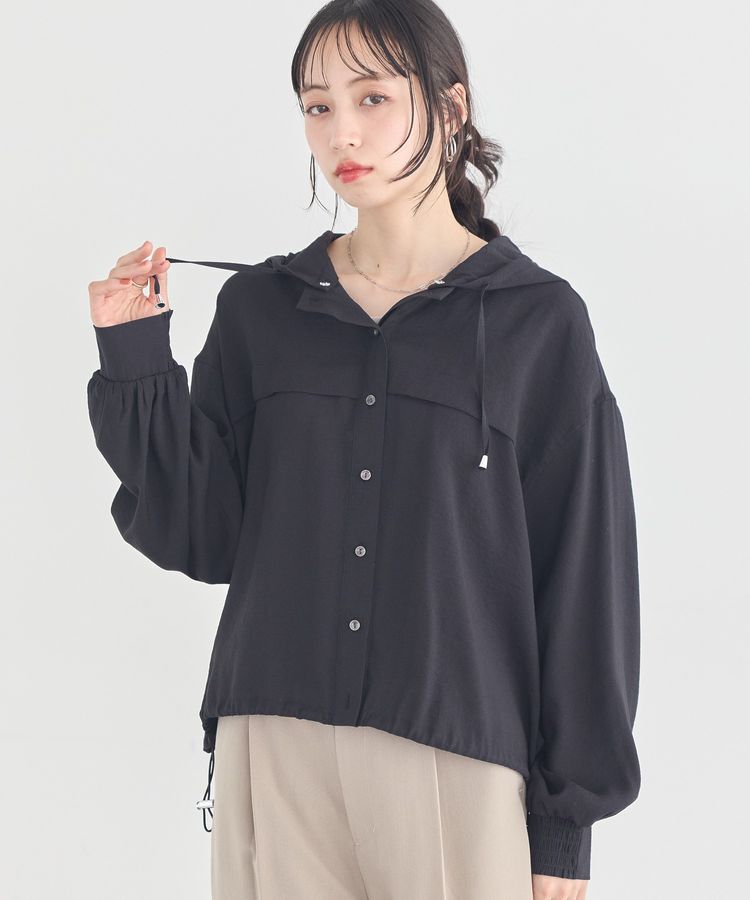 earth music&ecology「シアーシャツブルゾン」|ブルゾン・スタジャン|Black