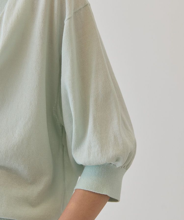 AMERICAN HOLIC「【抗菌防臭】5分袖シアーVネックニットカーディガン」|カーディガン|