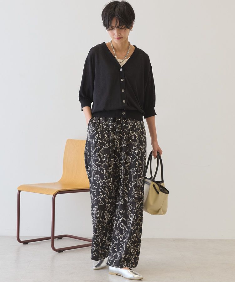 AMERICAN HOLIC「【抗菌防臭】5分袖シアーVネックニットカーディガン」|カーディガン|