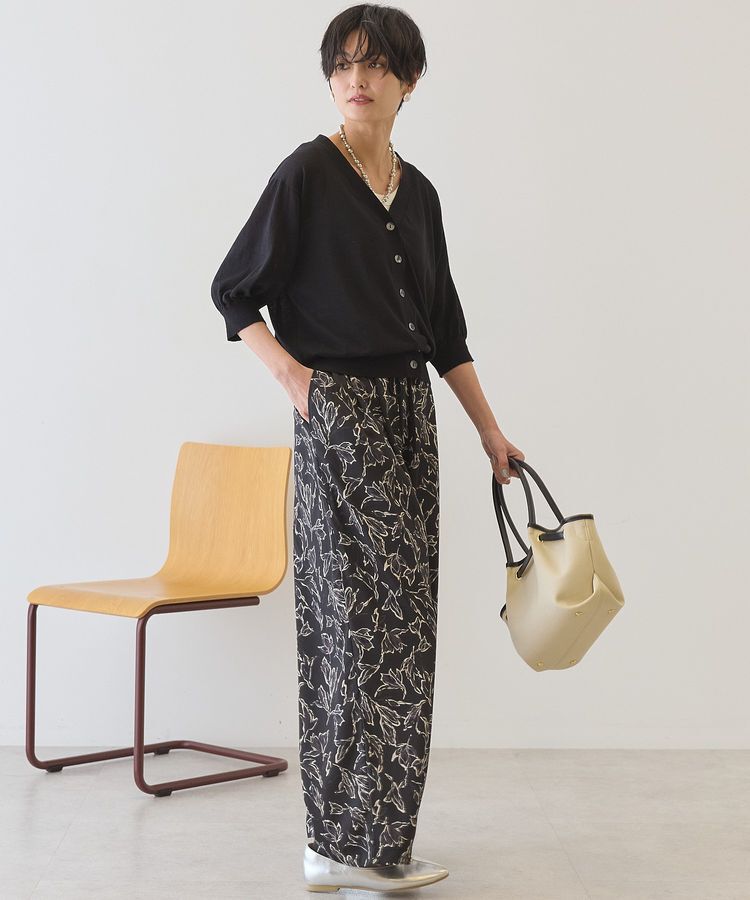 AMERICAN HOLIC「【抗菌防臭】5分袖シアーVネックニットカーディガン」|カーディガン|