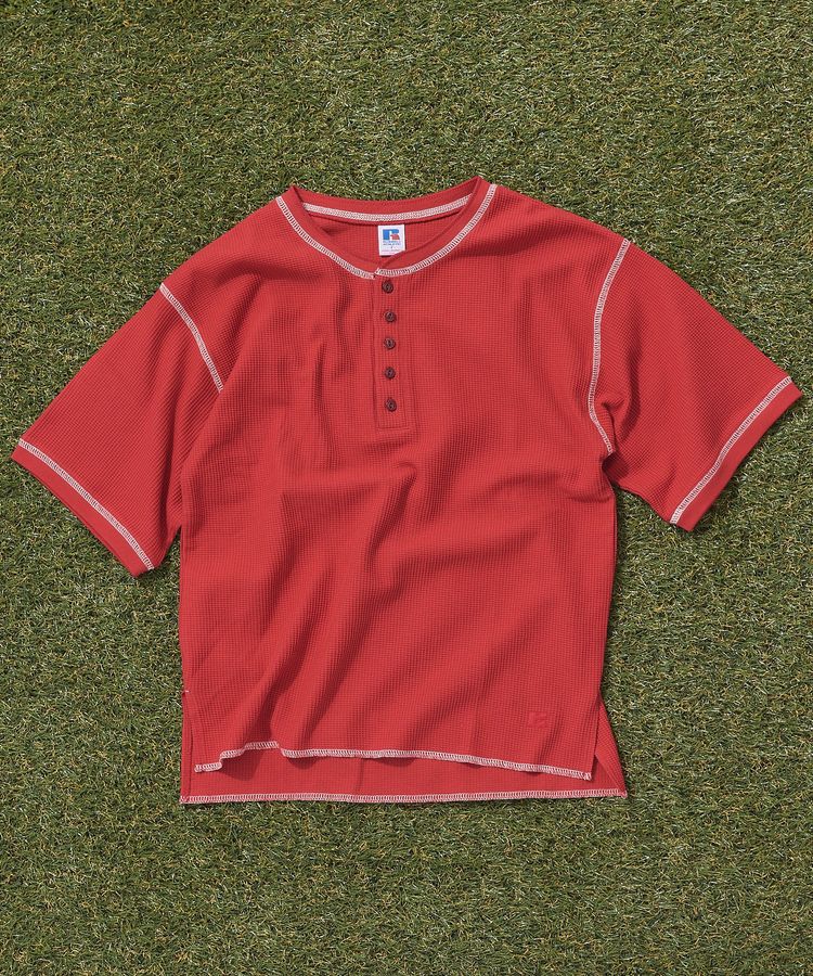 AMERICAN HOLIC「【RUSSELL】ワッフルヘンリーTシャツ」|Tシャツ・カットソー|