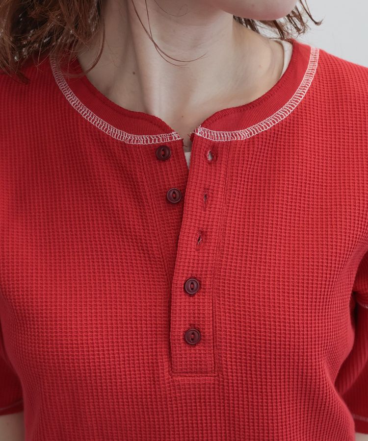 AMERICAN HOLIC「【RUSSELL】ワッフルヘンリーTシャツ」|Tシャツ・カットソー|