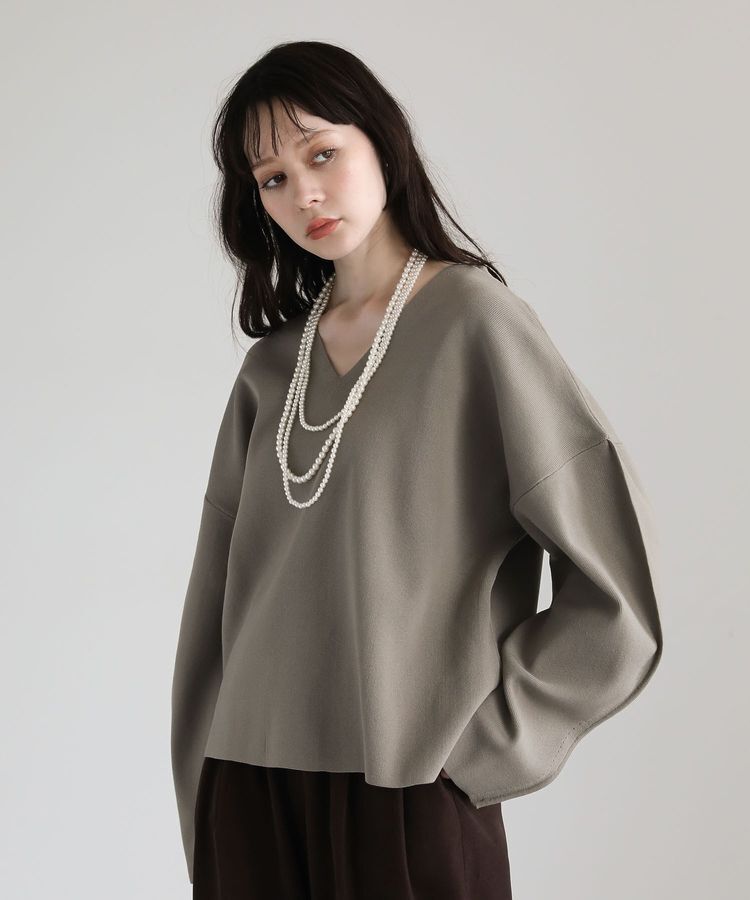 Green Parks「・ELENCARE DUE 2wayニットプルオーバー」|ニット・セーター|Gray Beige