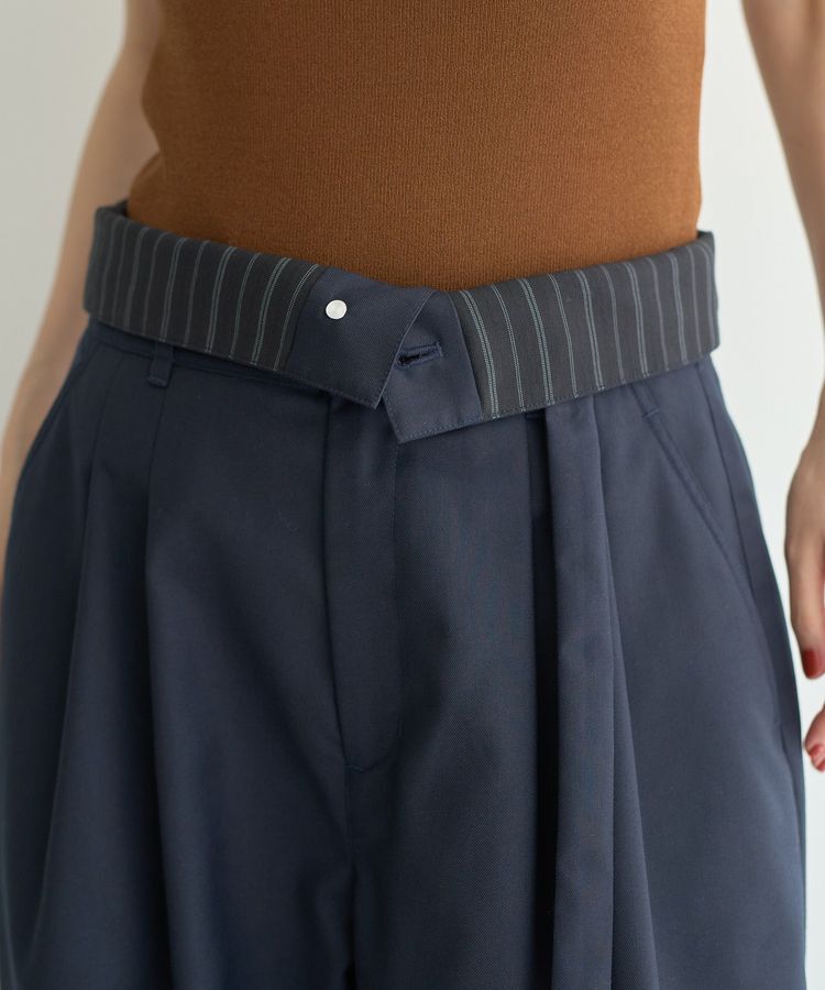 YECCA VECCA「ベルト付き2wayタックワイドパンツ」|その他|