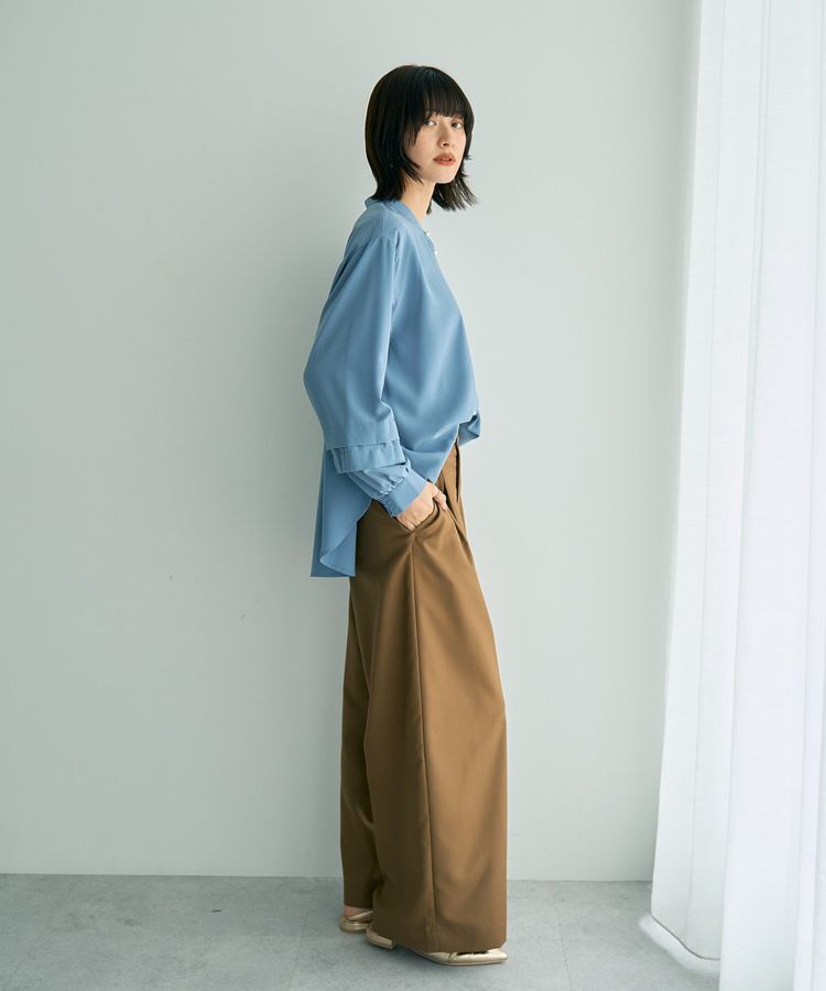 YECCA VECCA「ベルト付き2wayタックワイドパンツ」|その他|