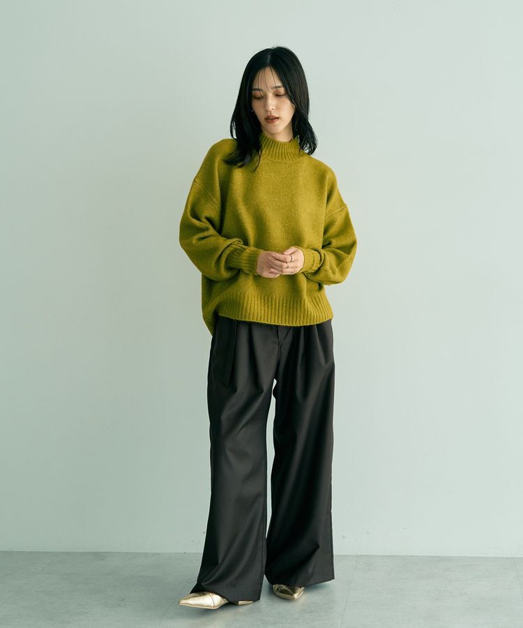 YECCA VECCA「ベルト付き2wayタックワイドパンツ」|その他|