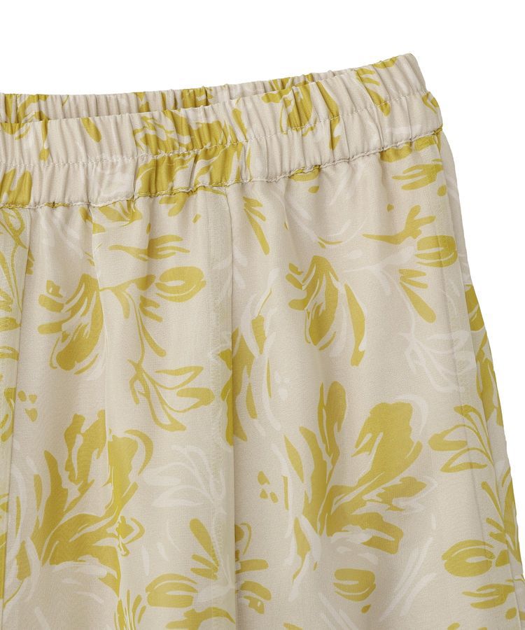 YECCA VECCA「ボタニカル柄シアーロングスカート」|フレア|