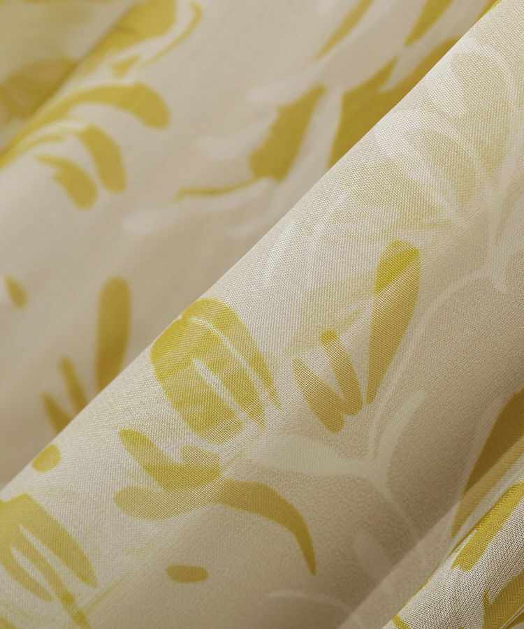 YECCA VECCA「ボタニカル柄シアーロングスカート」|フレア|