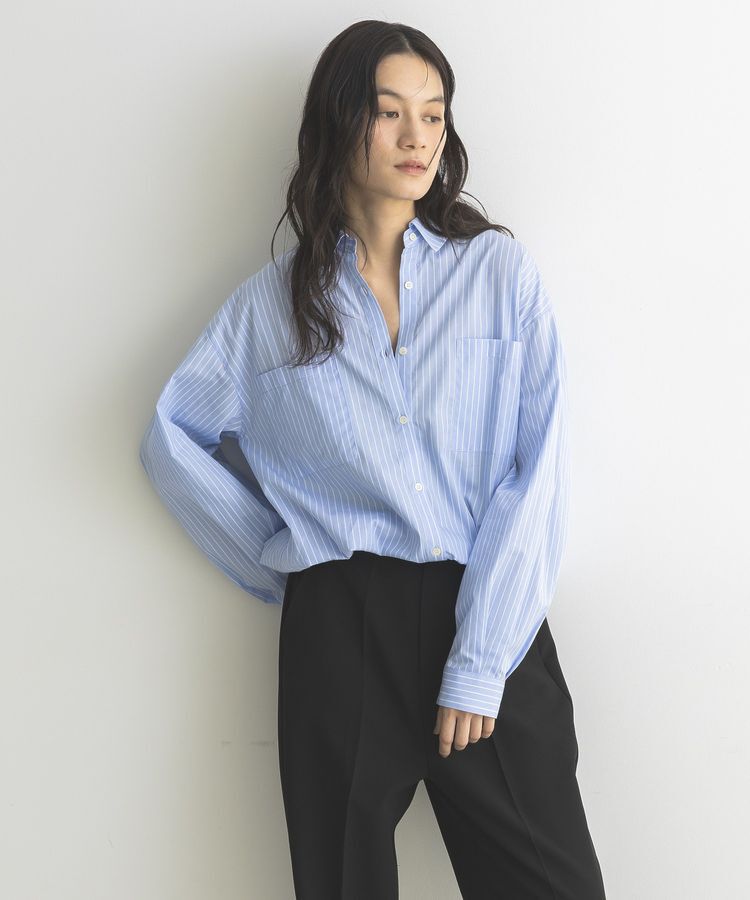 GARAGE OF GOOD CLOTHING「裾ドロストロングスリーブスクエアシャツ」|シャツ・ブラウス|