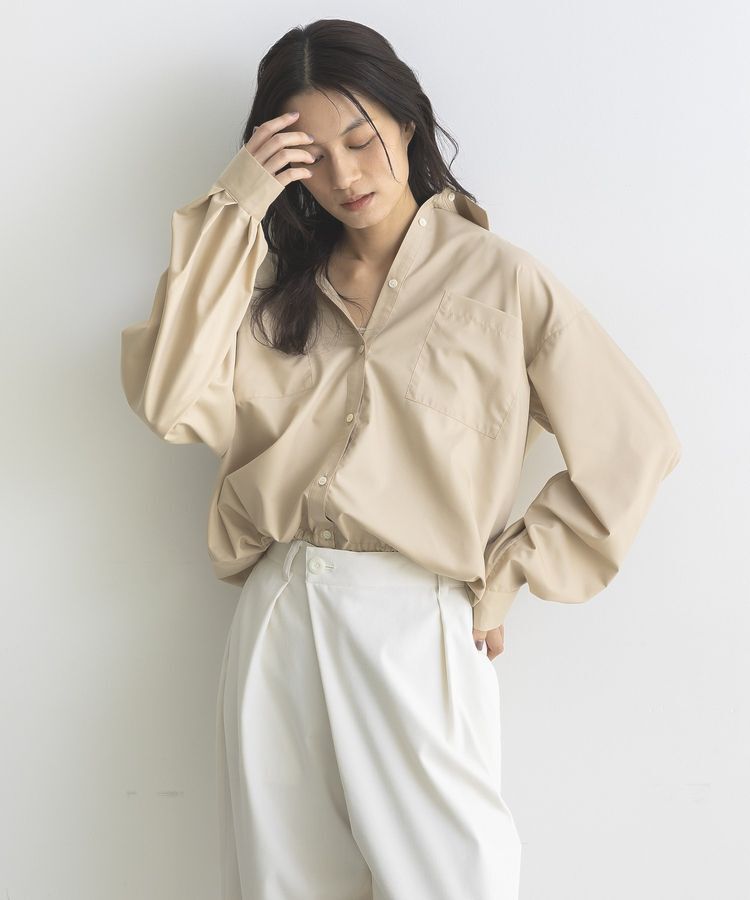 GARAGE OF GOOD CLOTHING「裾ドロストロングスリーブスクエアシャツ」|シャツ・ブラウス|