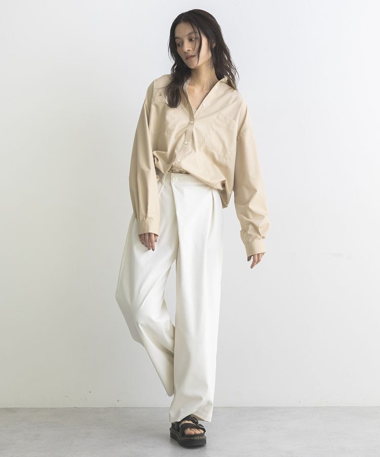 GARAGE OF GOOD CLOTHING「裾ドロストロングスリーブスクエアシャツ」|シャツ・ブラウス|