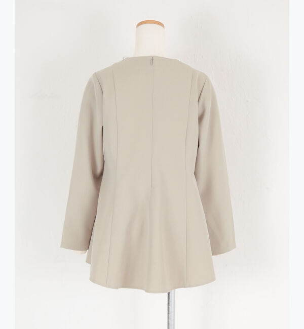 ur's「【星玲奈さんコラボアイテム】パール付ヘムライントップス」|Tシャツ・カットソー|