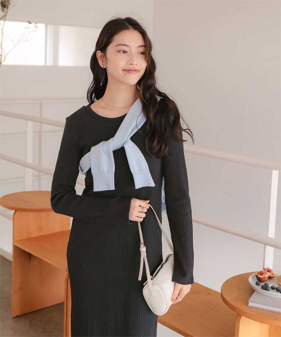 titivate「クルーネックリブワンピース」|ワンピース|