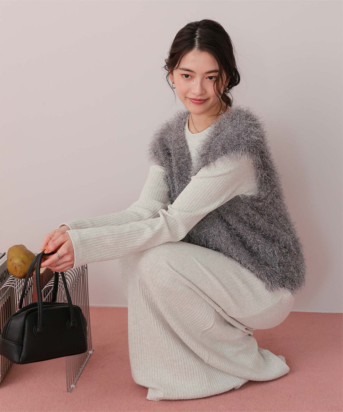 titivate「クルーネックリブワンピース」|ワンピース|