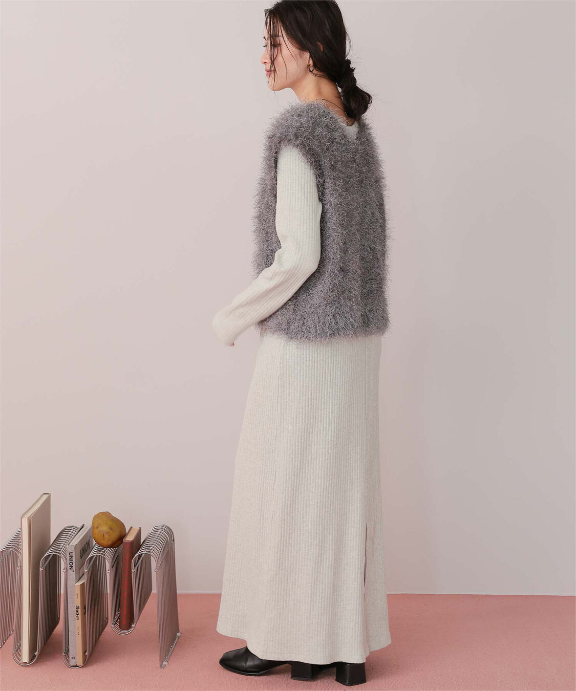 titivate「クルーネックリブワンピース」|ワンピース|