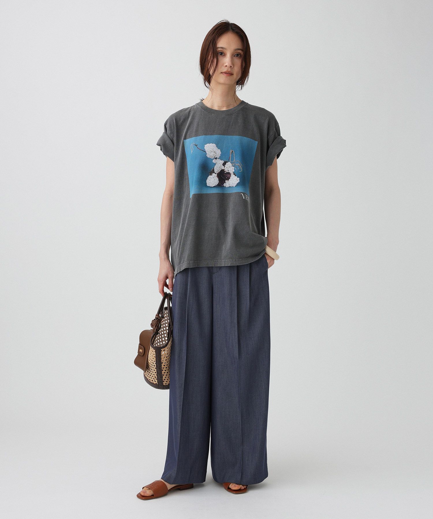  「【J.J. Mercer&times;VEIN&times;BABYLONE】FLOWER PHOTO T」|Tシャツ・カットソー|