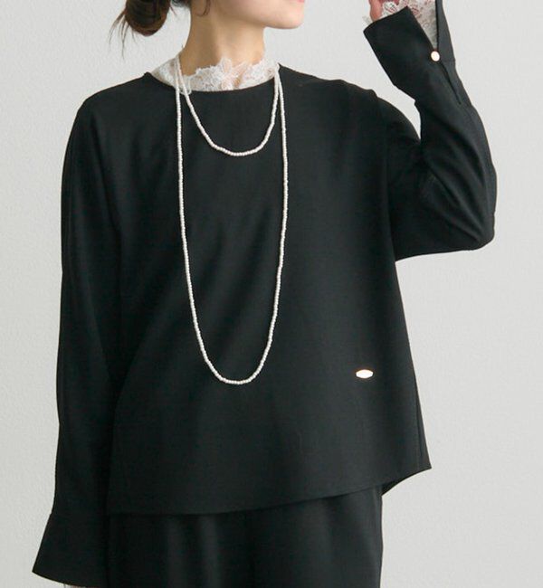  「ダブルストレッチレースカットソー」|プルオーバー|