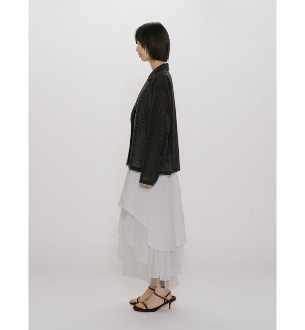 MIDIUMISOLID「MIDIUMISOLID for Ladies アシンメトリーティアードスカート」|スカート|