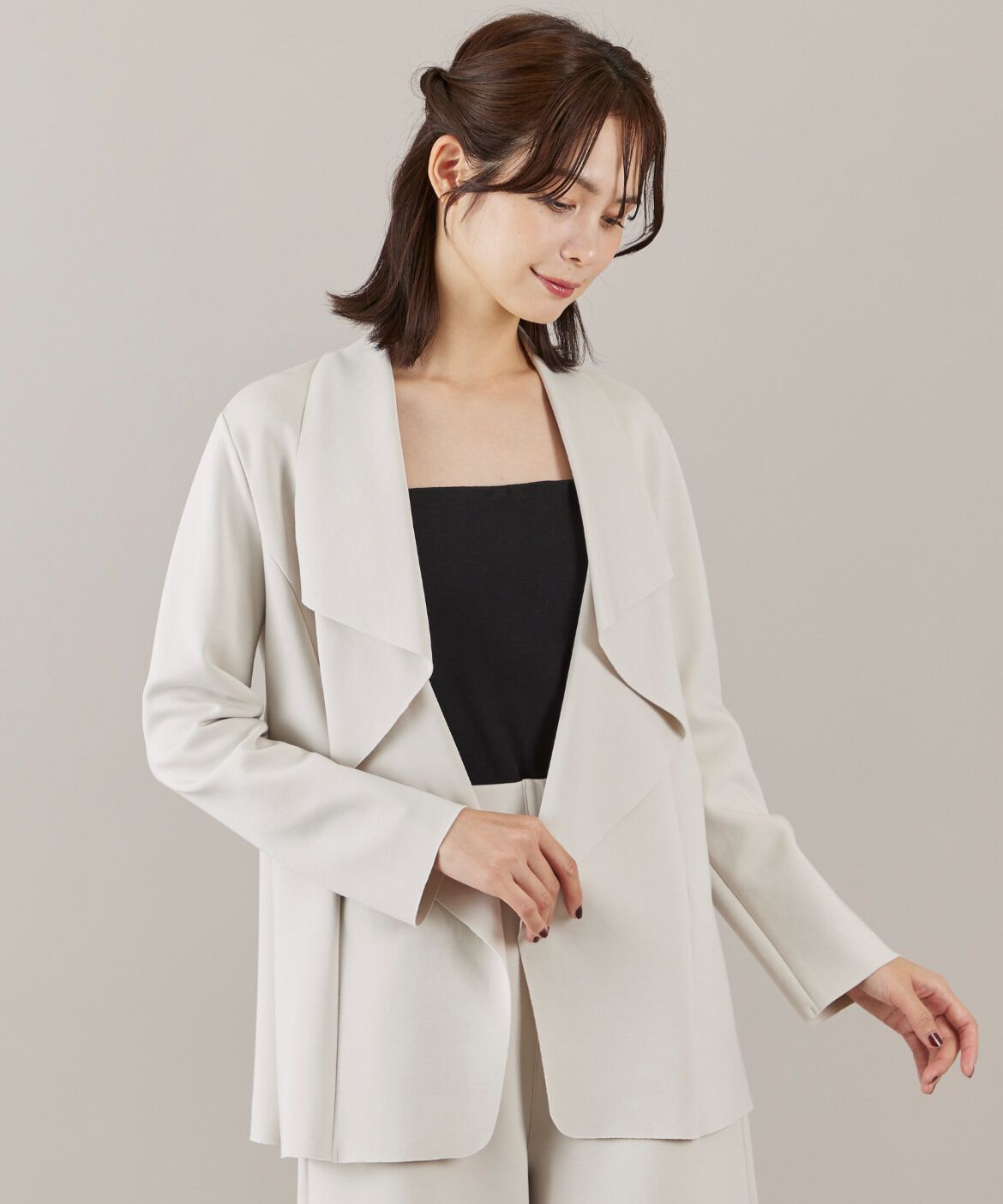 ef-de Black「ダンボールニットロングジャケット」|その他|