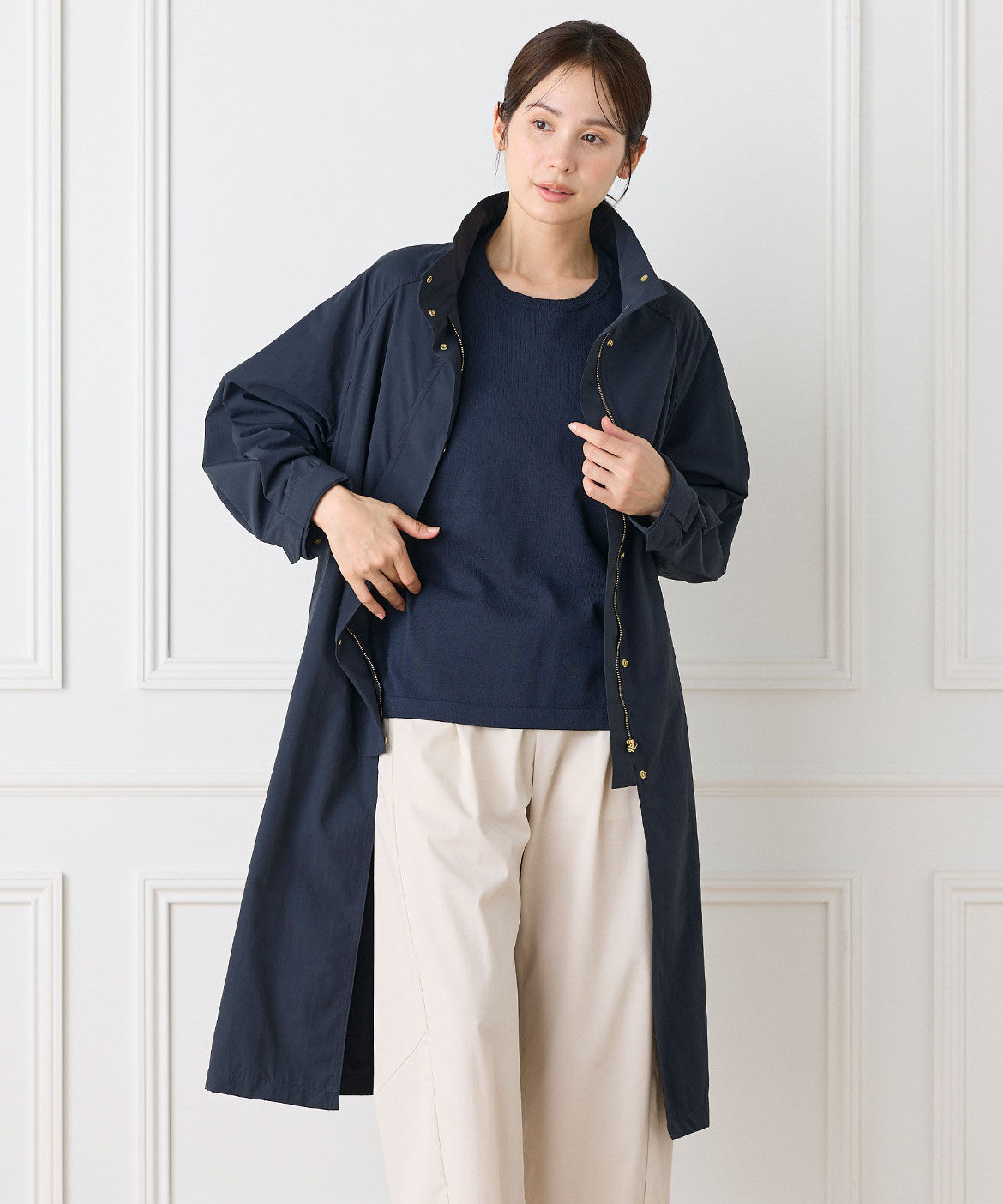 INED「2WAYコート」|ステンカラーコート|