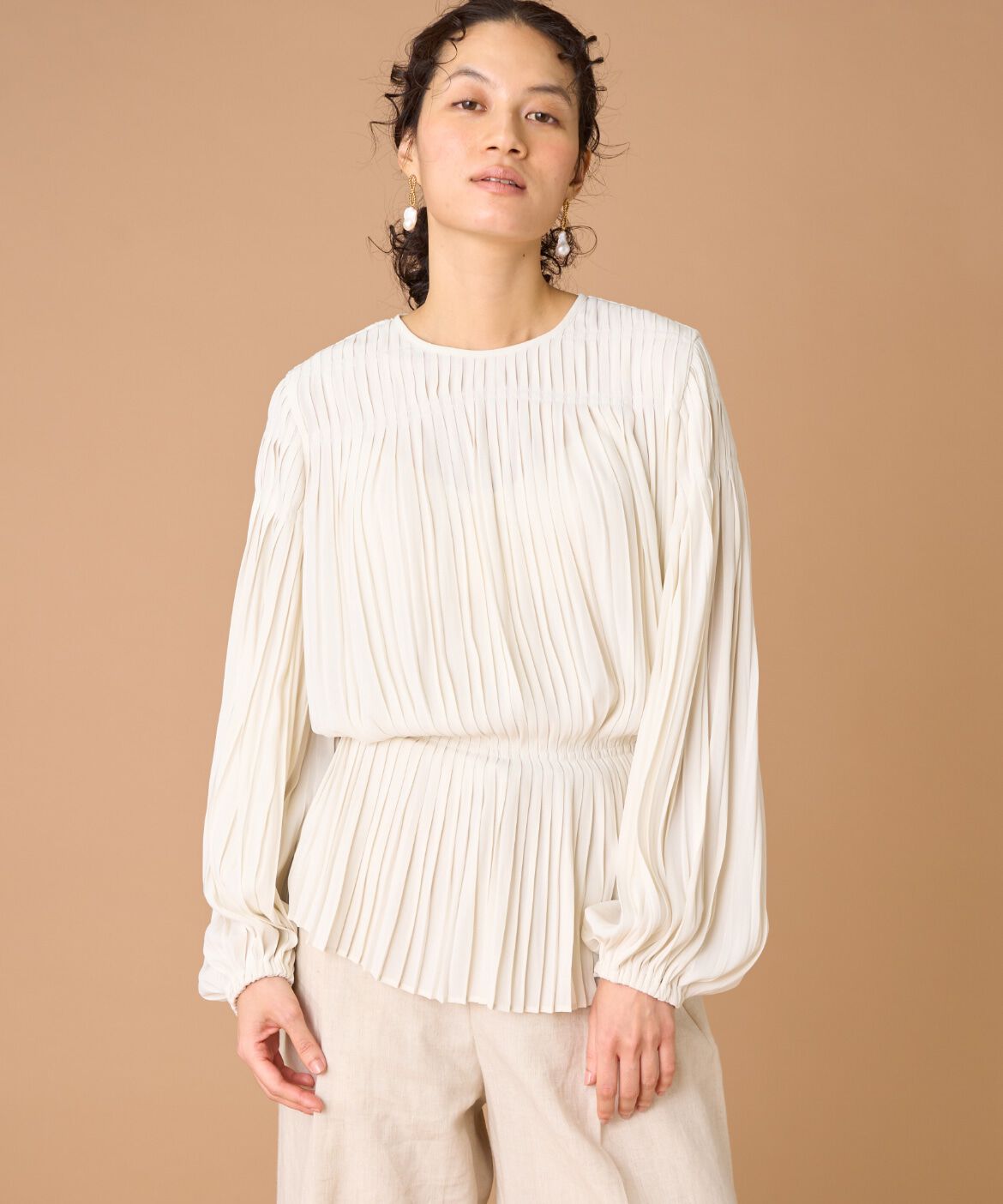 la veille by SUPERIOR CLOSET「プリーツブラウス　」|シャツ・ブラウス|