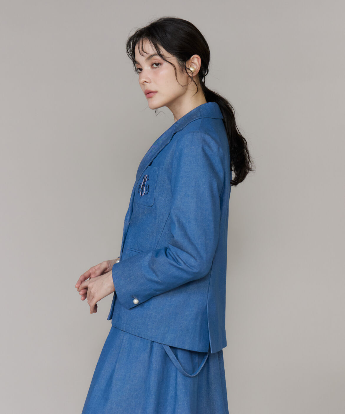 Maglie le cassetto「《ﾌﾟﾗｽｻｲｽﾞ》《WEB･POPUP限定》刺繍ｺﾝﾊﾟｸﾄﾃﾞﾆﾑｼﾞｬ  」|デニムジャケット|