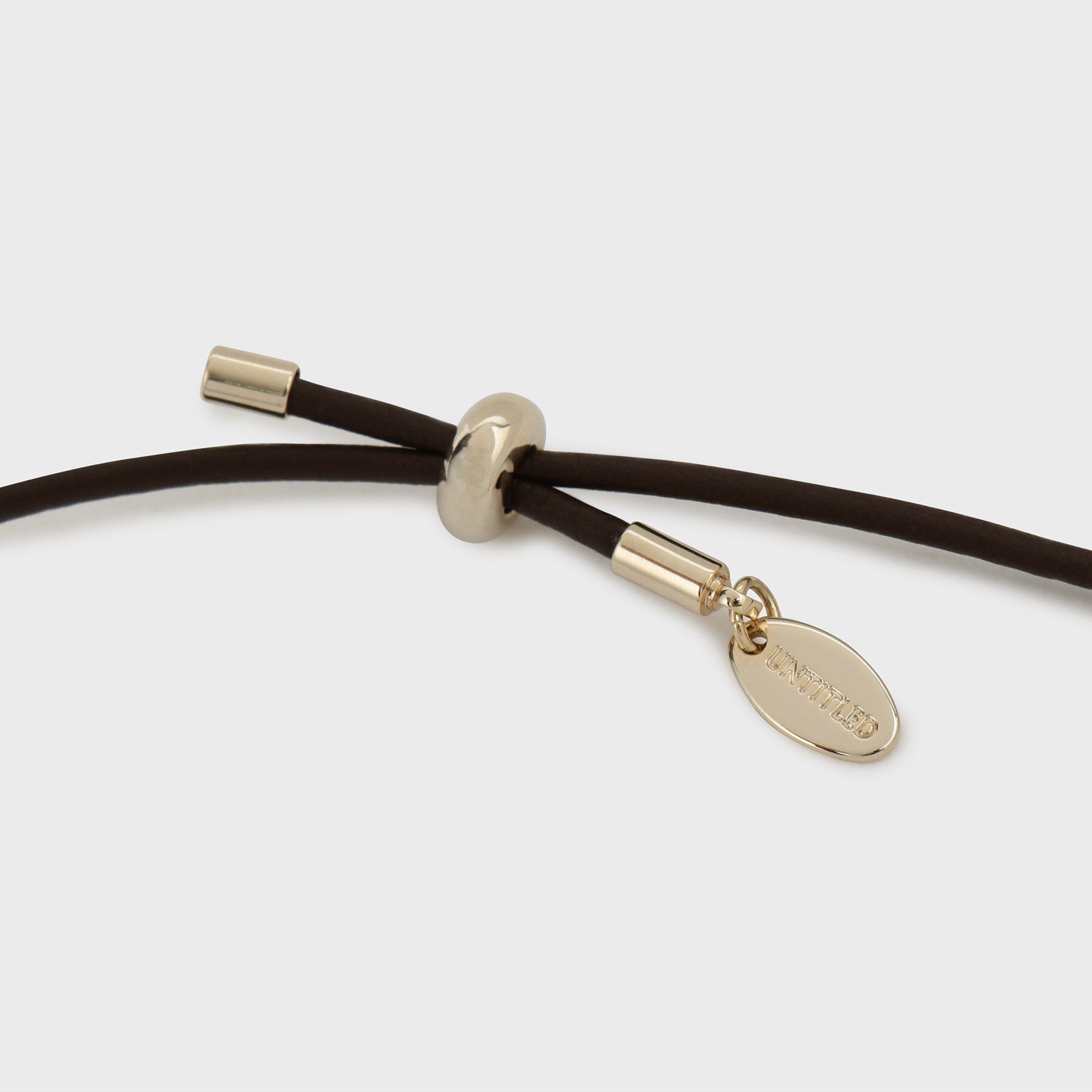 UNTITLED「レザー調トップネックレス」|ネックレス|
