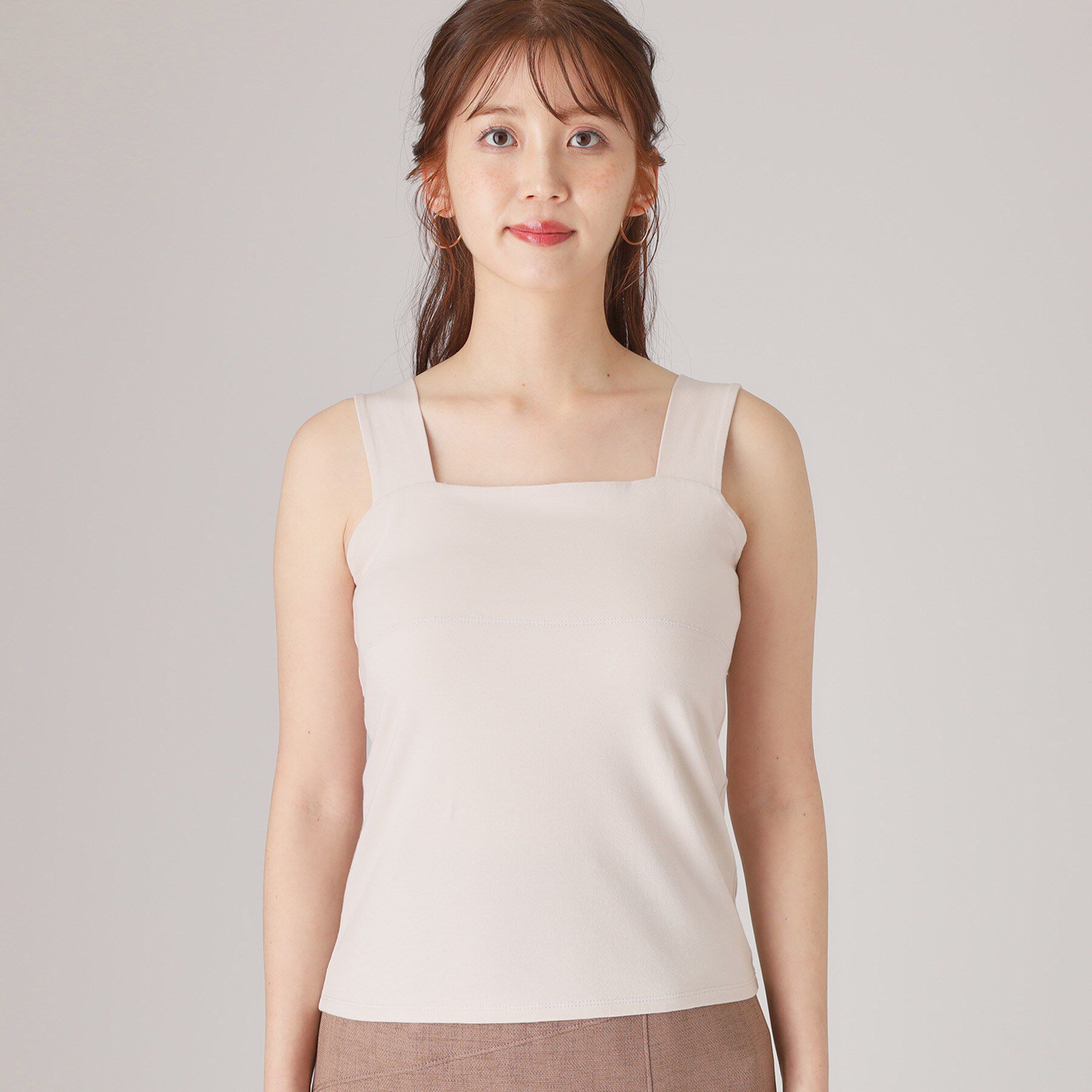 COUP DE CHANCE「【洗える/日本製】ベアトップ風キャミソール」|キャミソール|