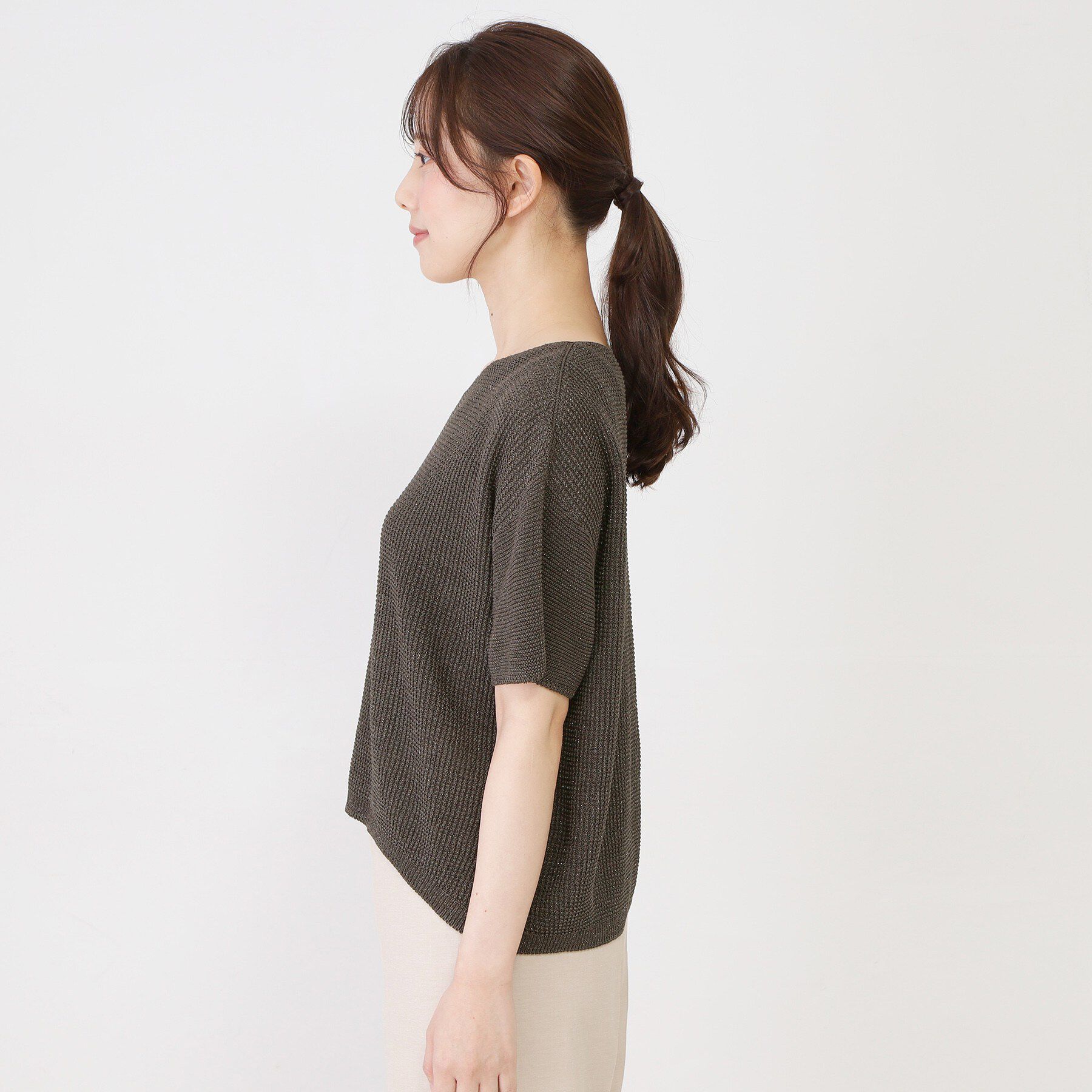 COUP DE CHANCE「【手洗い可／日本製】和紙混ニットトップス」|ニット・セーター|