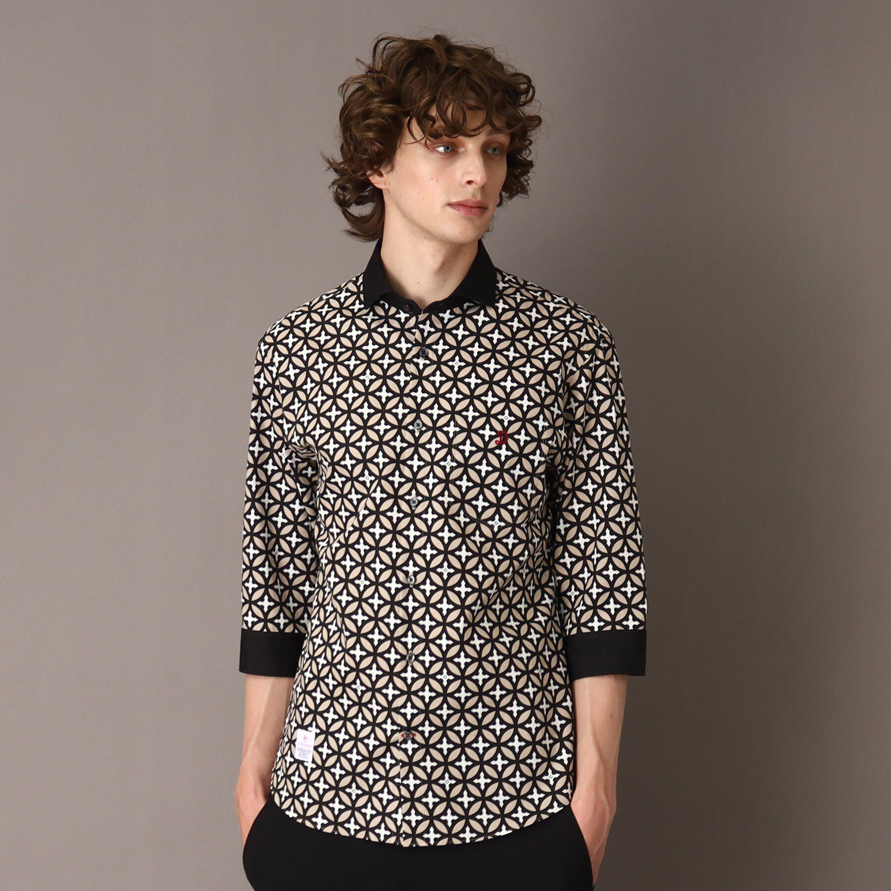 DRESSTERIOR「オーバーラップサークル スリークオーターシャツ」|シャツ・ブラウス|