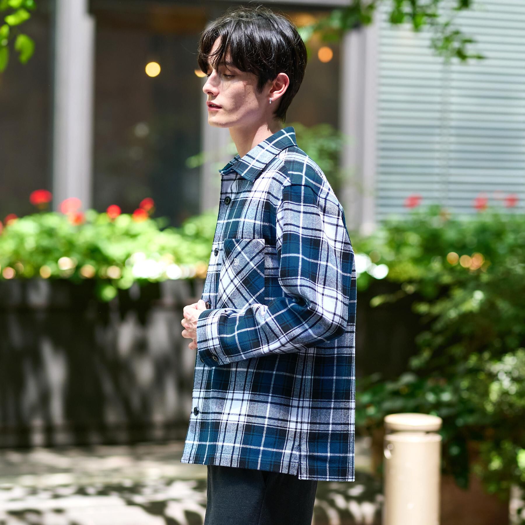 DRESSTERIOR「タータンチェック CPOシャツブルゾン」|シャツ・ブラウス|