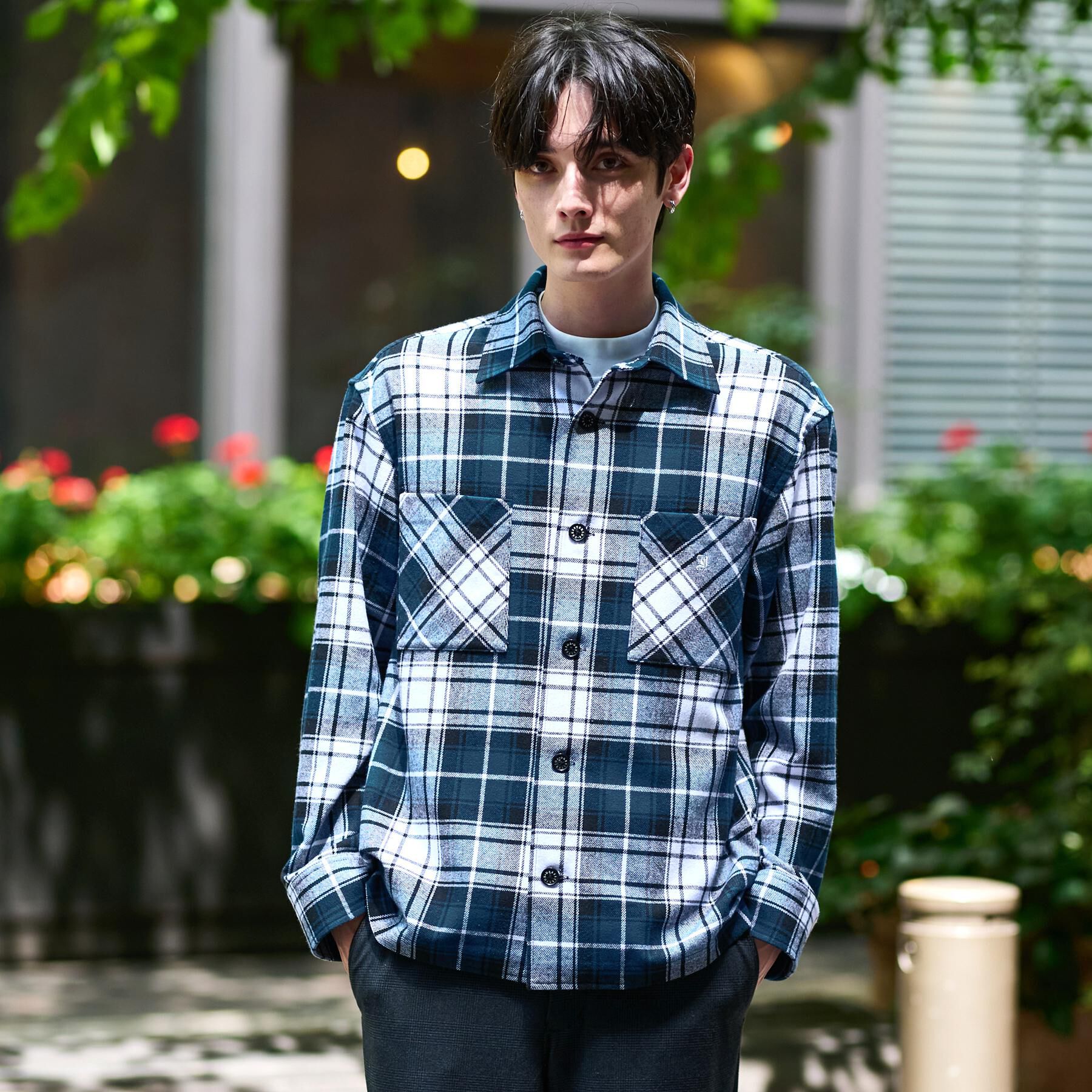 DRESSTERIOR「タータンチェック CPOシャツブルゾン」|シャツ・ブラウス|