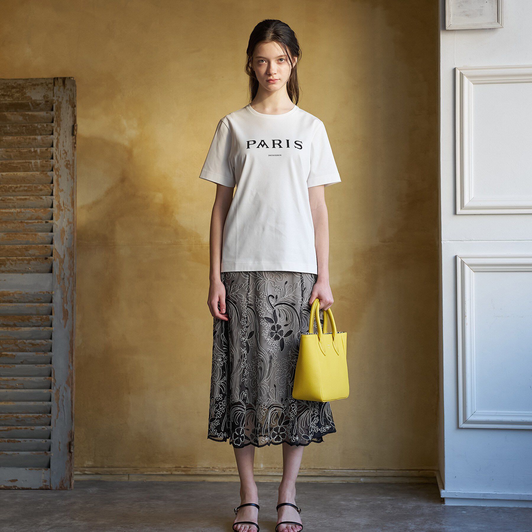 DRESSTERIOR「【接触冷感／抗菌防臭／消臭】アイスクリアコットン PARIS Tシャツ」|Tシャツ・カットソー|