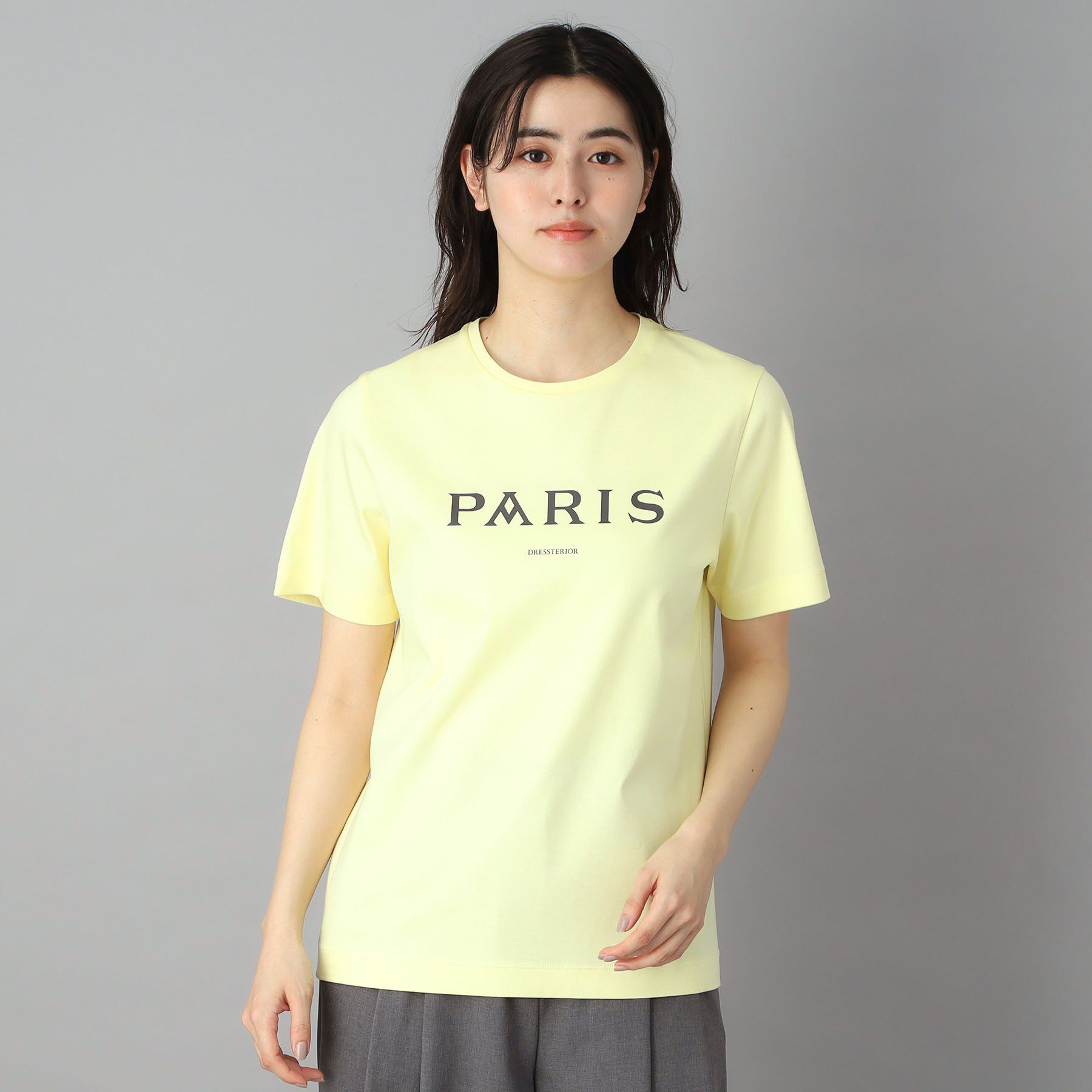 DRESSTERIOR「【接触冷感／抗菌防臭／消臭】アイスクリアコットン PARIS Tシャツ」|Tシャツ・カットソー|