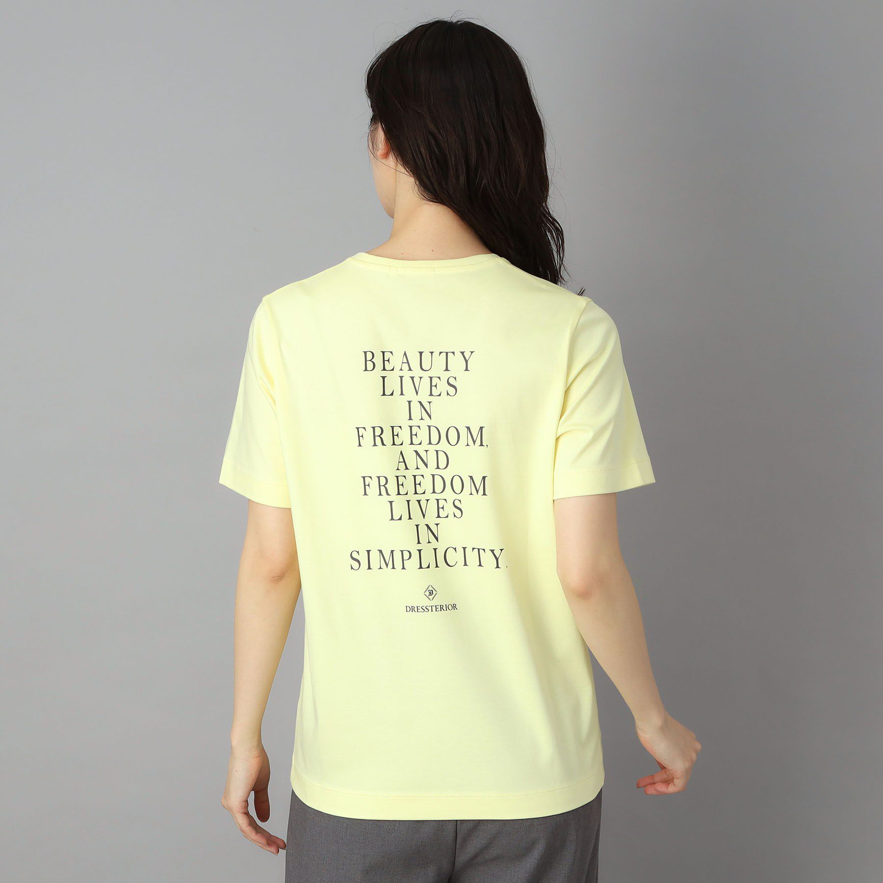 DRESSTERIOR「【接触冷感／抗菌防臭／消臭】アイスクリアコットン PARIS Tシャツ」|Tシャツ・カットソー|